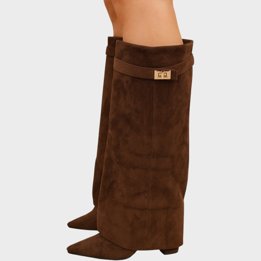 Lunara - Botas de Ante con Caña Alta