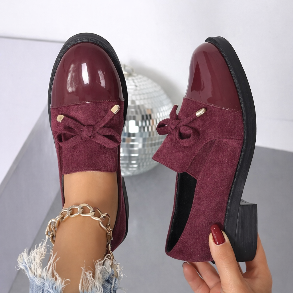 Azahara-Elegantes mocasines con lazo