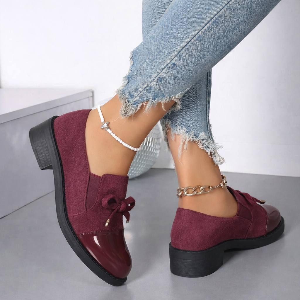 Azahara-Elegantes mocasines con lazo