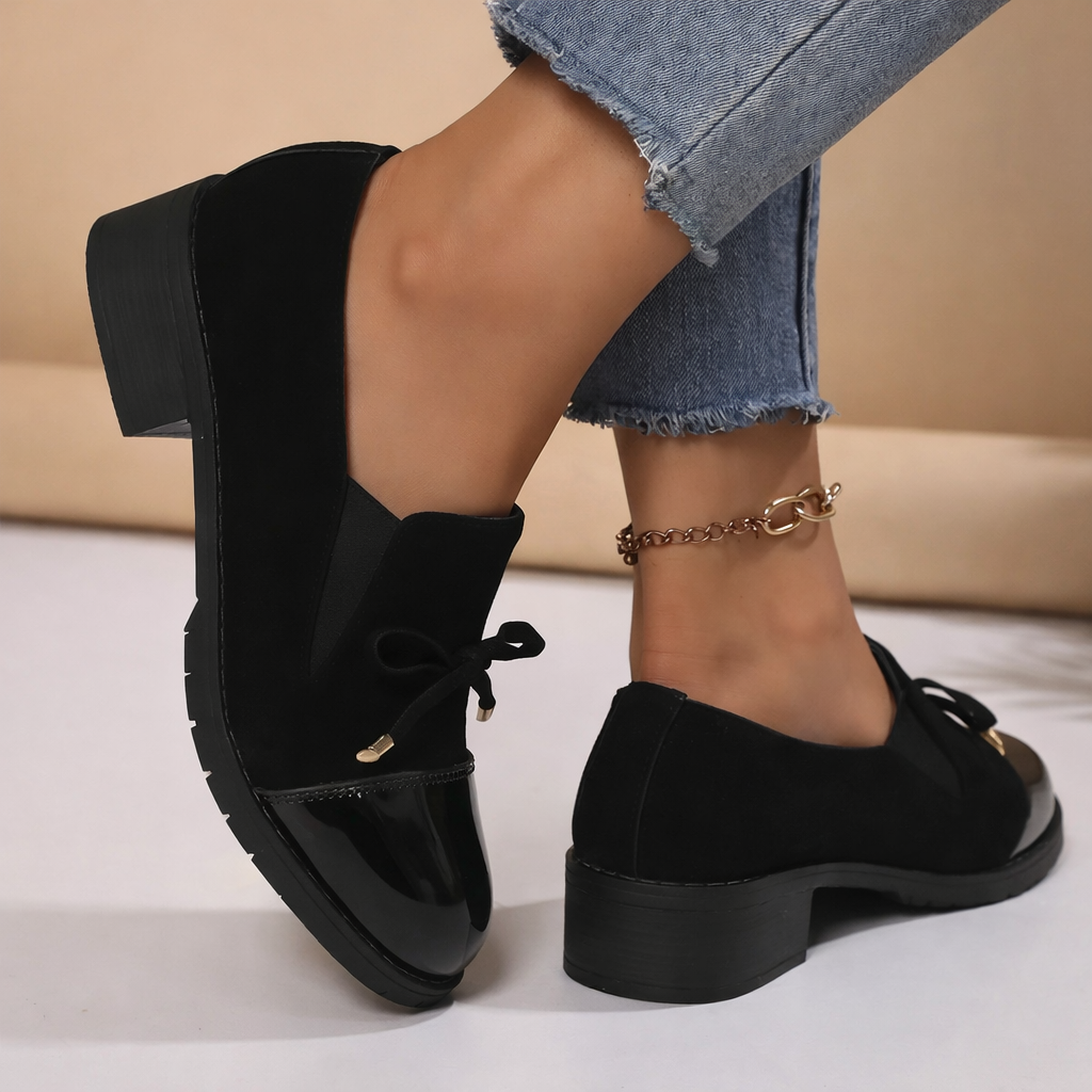 Azahara-Elegantes mocasines con lazo