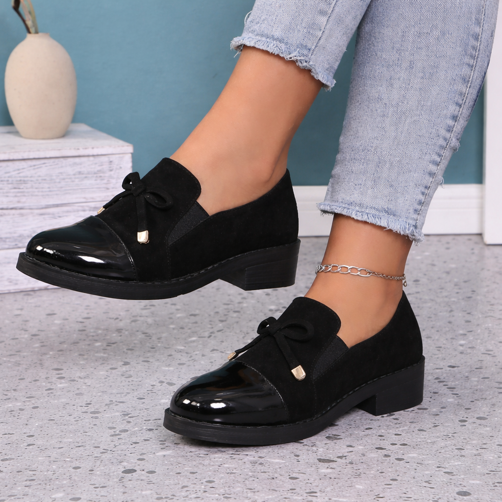 Azahara-Elegantes mocasines con lazo