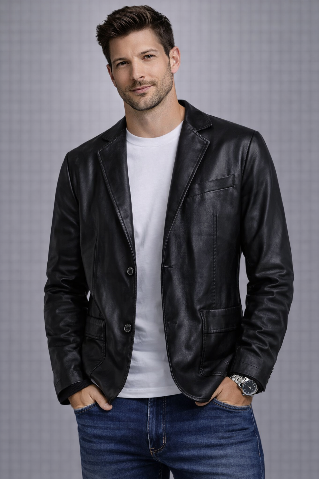 Michael-Chaqueta de cuero Premium
