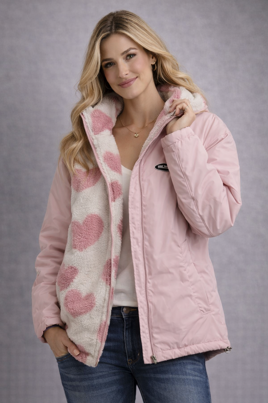 Azalea - Chaqueta Reversible con Corazón