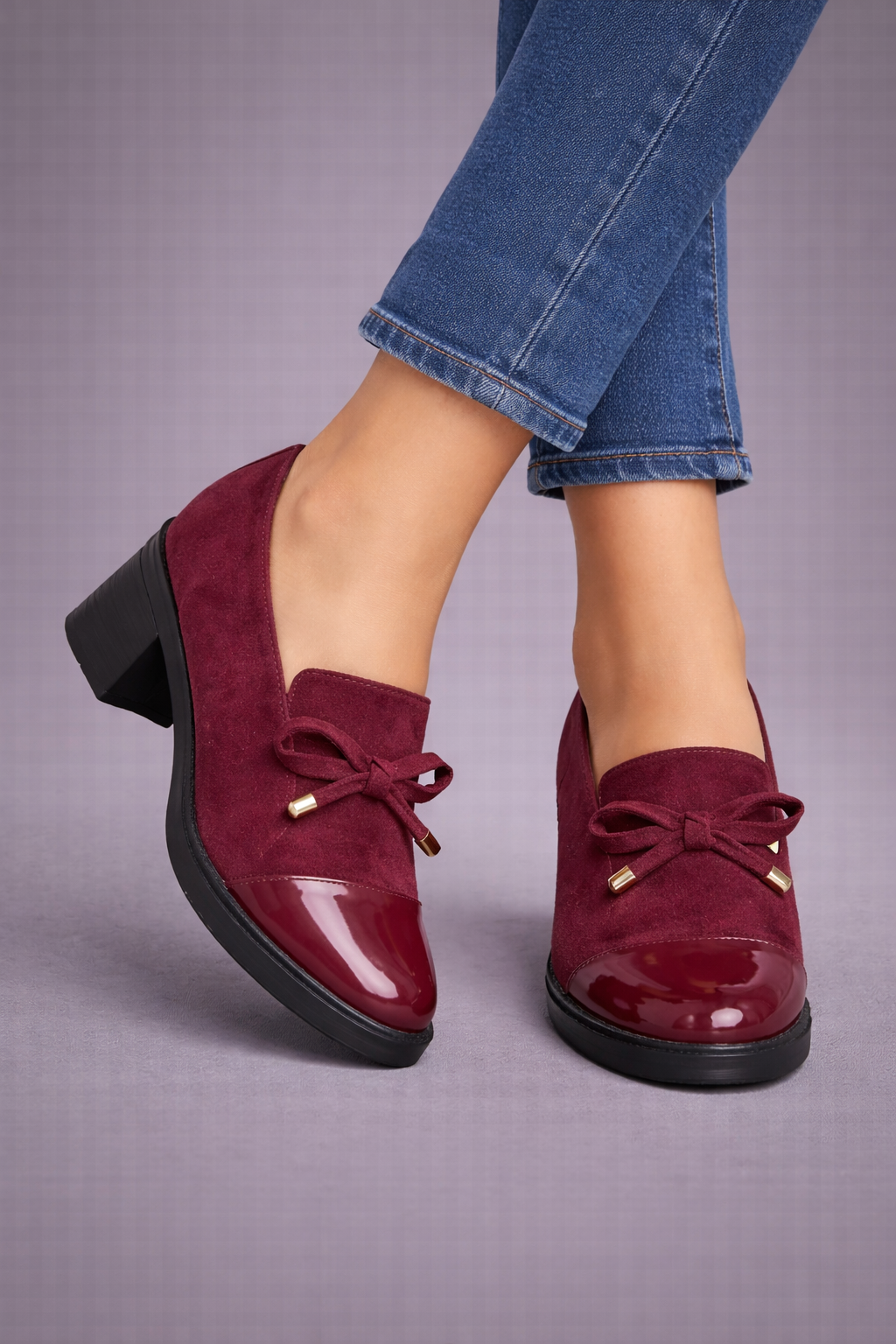Azahara-Elegantes mocasines con lazo