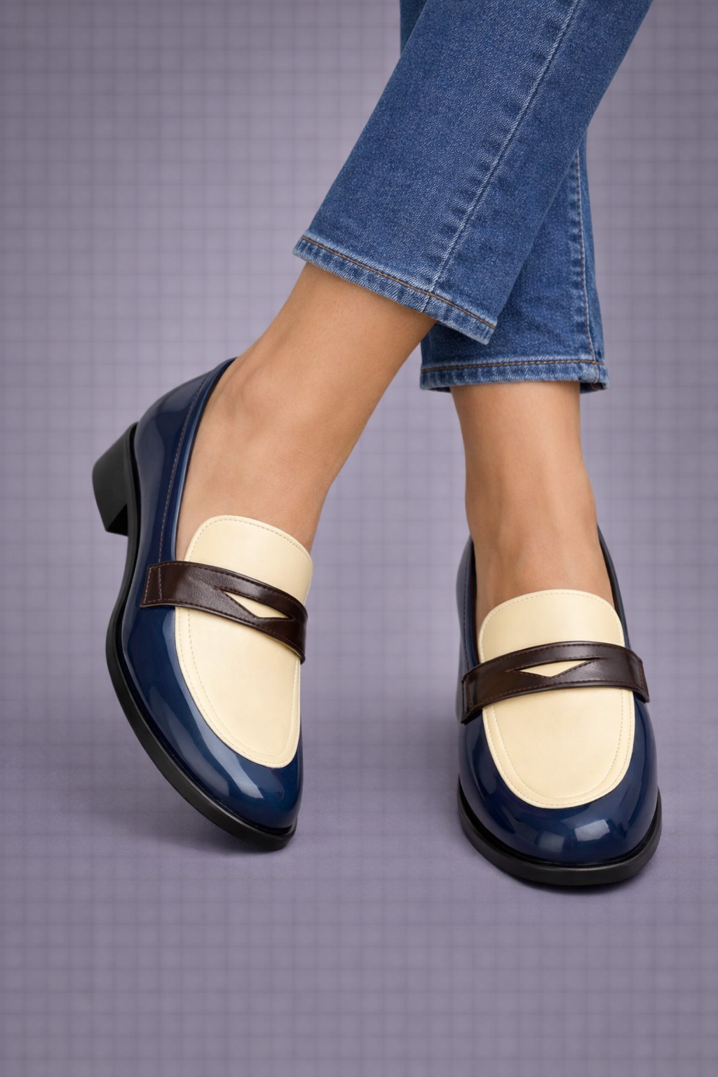 Aurora -Mocasines en Contraste