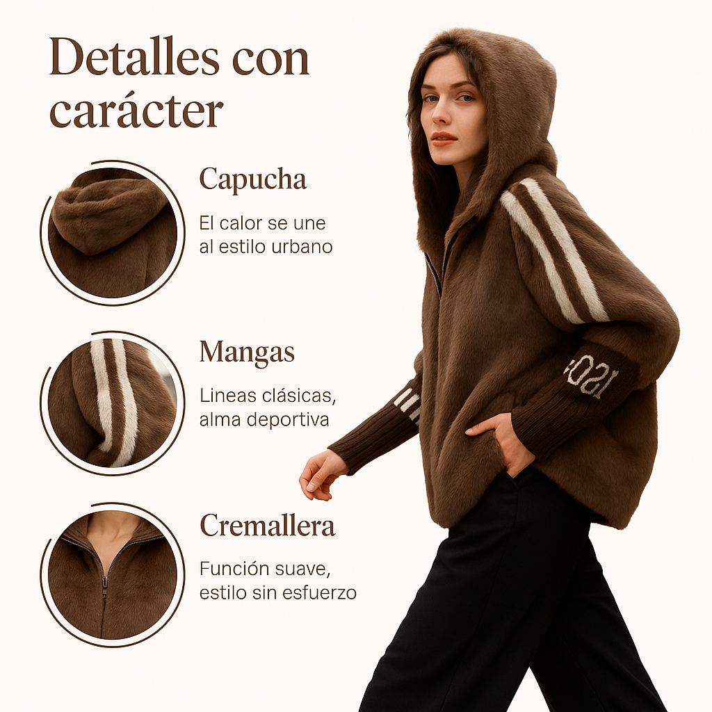 Camila | Abrigo suave de invierno con capucha