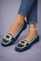 Celeste-Mocasines elegantes