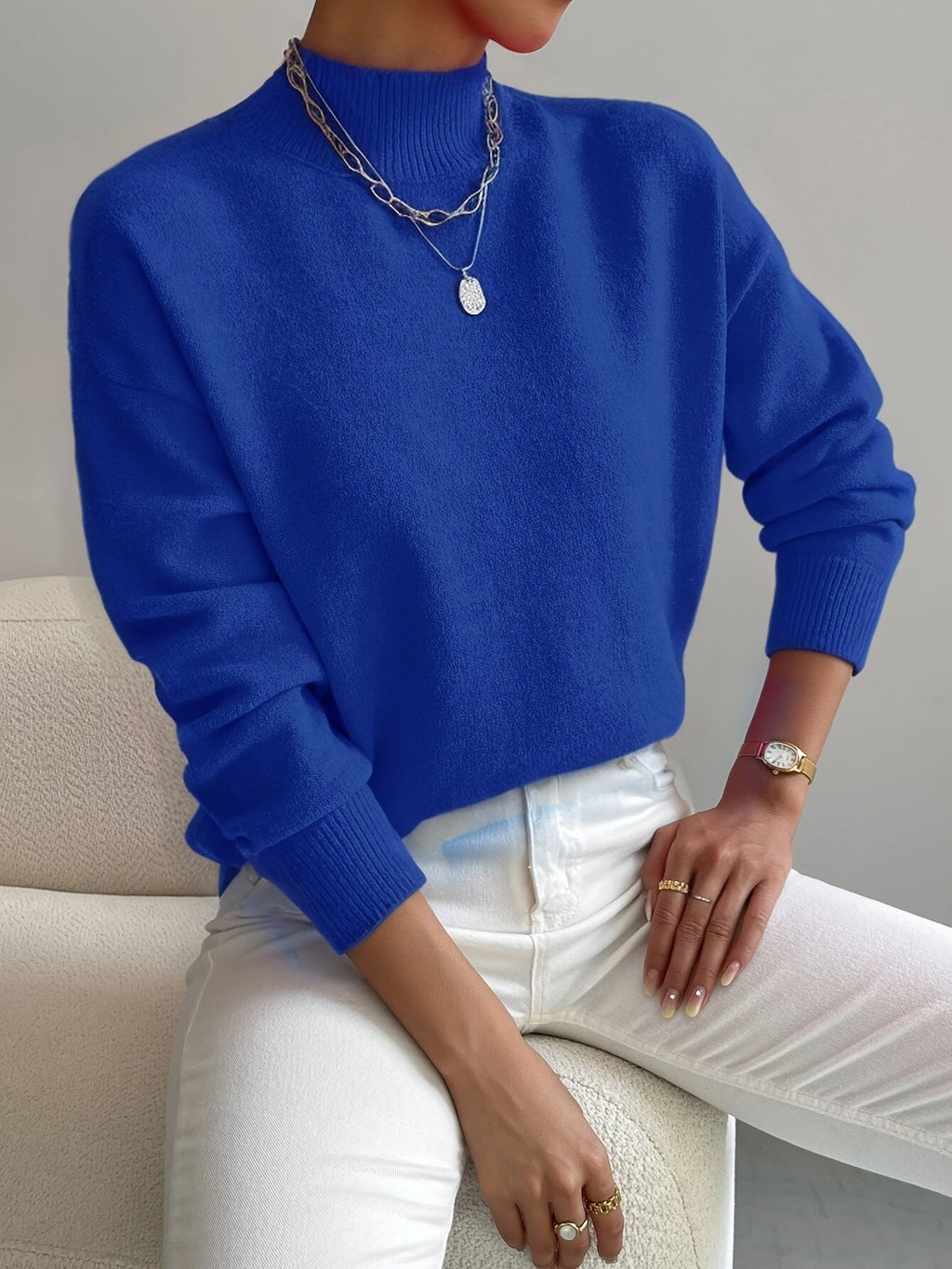 Elina -Jersey de punto premium con efecto cachemir