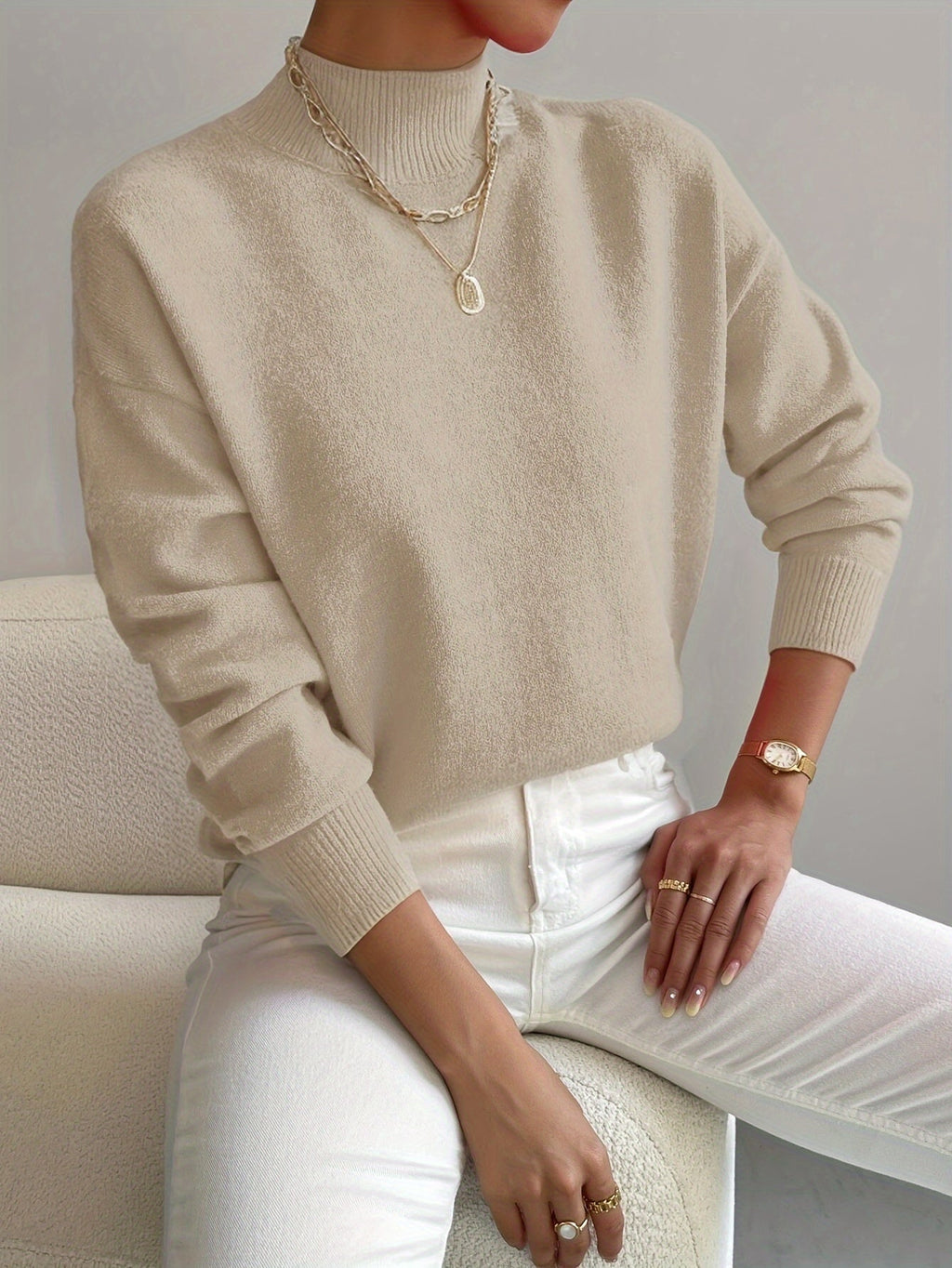 Elina -Jersey de punto premium con efecto cachemir