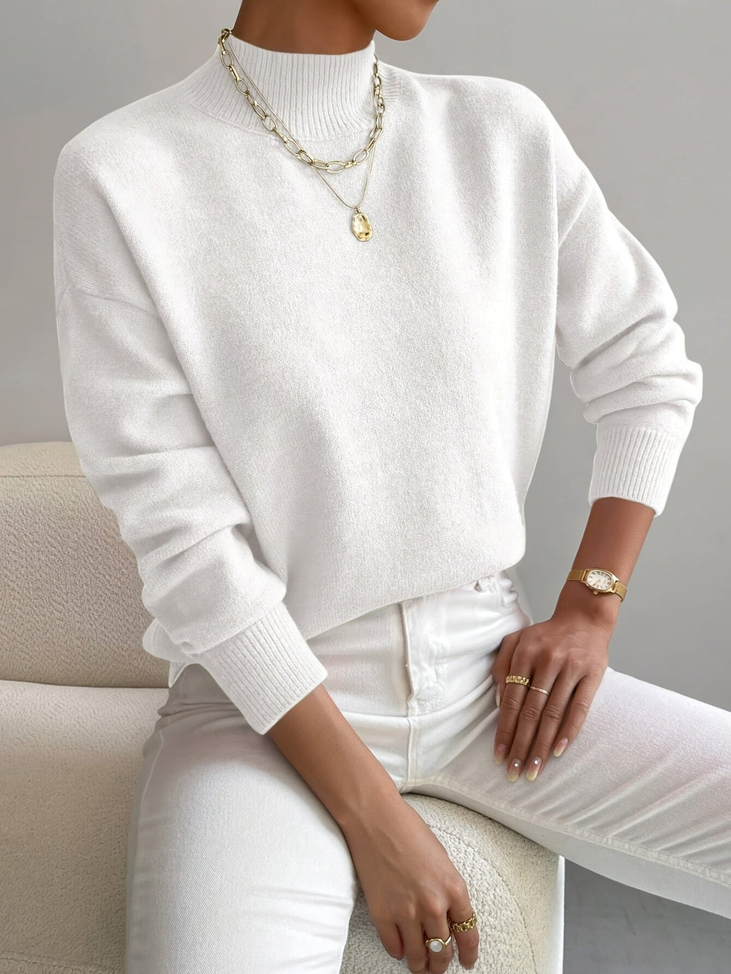 Elina -Jersey de punto premium con efecto cachemir