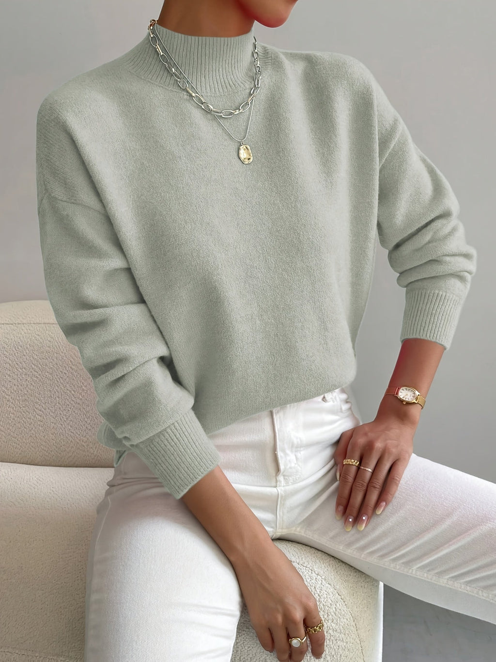 Elina -Jersey de punto premium con efecto cachemir