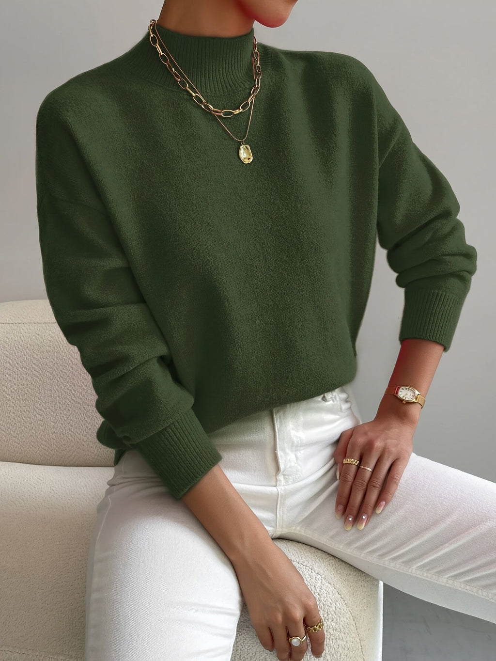 Elina -Jersey de punto premium con efecto cachemir