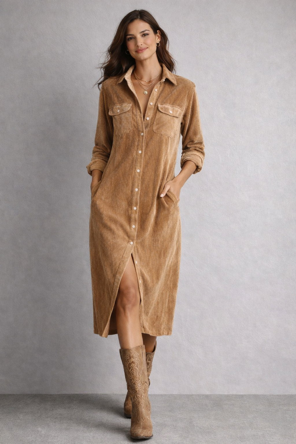 Estela- Vestido de pana